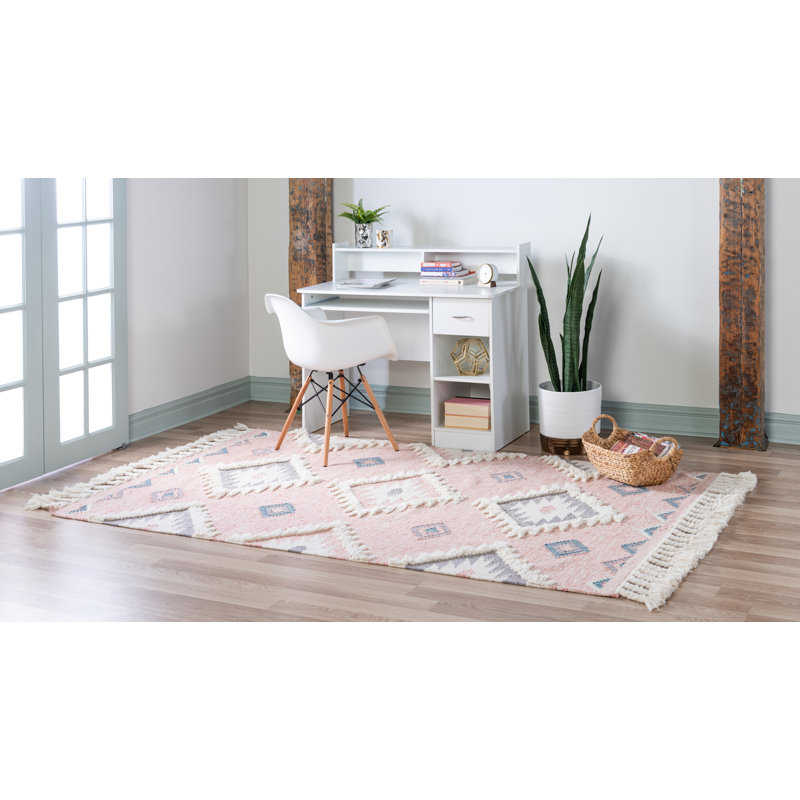 Shriver Performance Wool Geometric Indoor Rug, Rectangle 4'1" x 6'1"