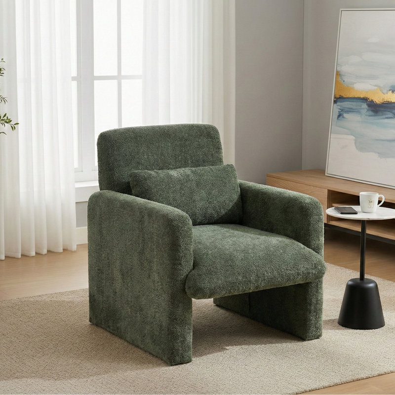 Fauteuil simple de style moderne, Vert