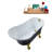 55" Streamline Clawfoot Soaking Acrylic Bathtub With Drain, Clawfeet, and Bamboo Tray-76109887-76109914