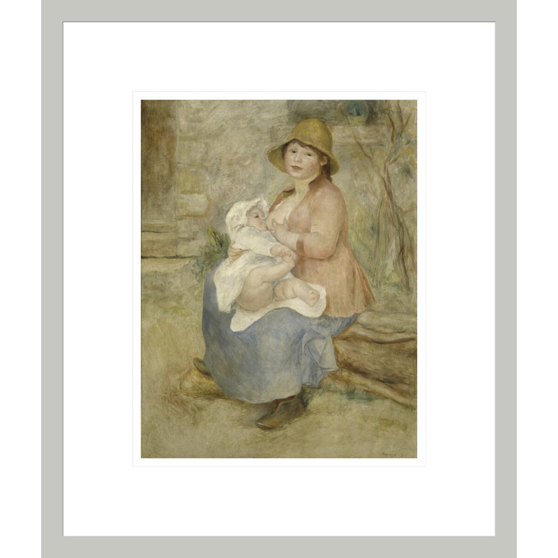 Maternité par Pierre-Auguste Renoir, impression giclée encadrée, 16,12 po H x 13,75 po L