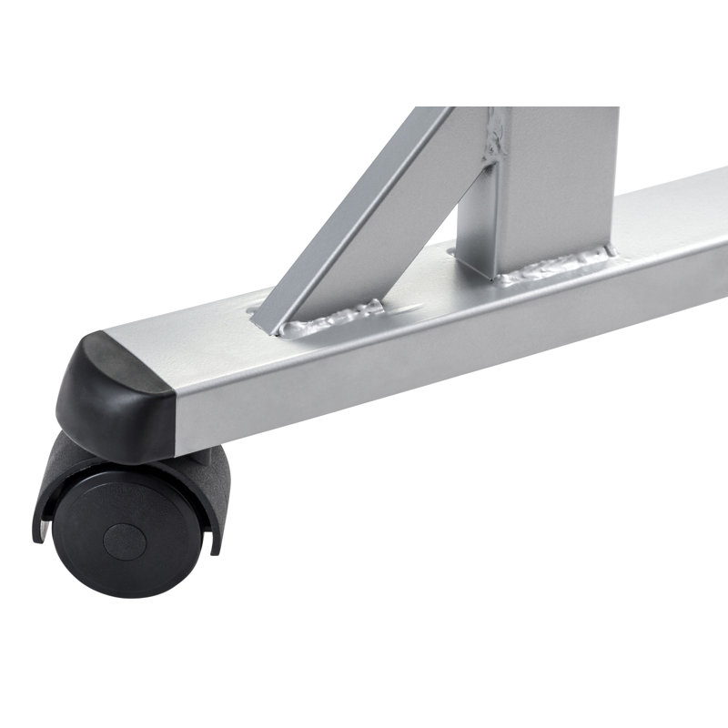 Charcoal Gray Polypropylene Flip Top Training Table with Casters