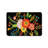 Black Vibrant Floral Door Rug 24"x 36" for Front Door