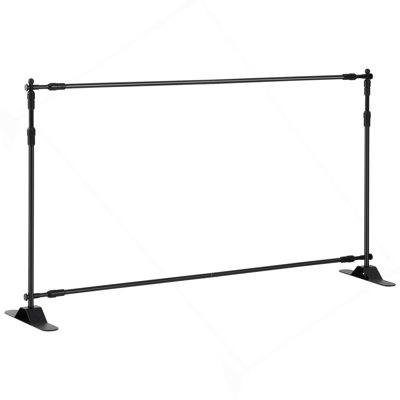 Telescopic Backdrop Banner Stand 8' X 8' Banner Stand Adjustable Step And Repeat Backdrop Banner Stand Retractable Banner Stand With Carrying Bag (8 Ft)