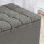 Banc de rangement rembourré 100% lin Heihachi-121254303