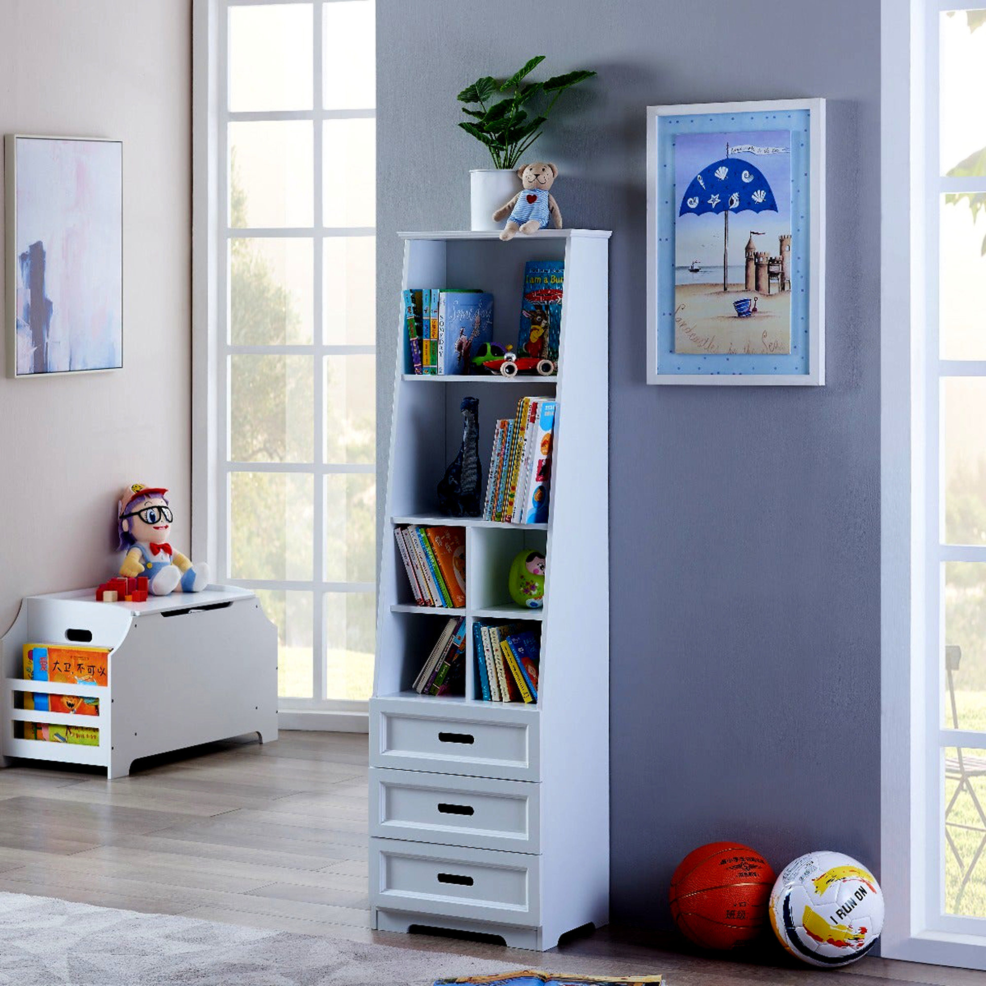 Lark Manor™ Bookcase Book Shelf Storage Unit With Book Display ...