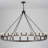 Yeraldine 24 - Light Lagre Dimmable Wagon Wheel Chandelier Farmhouse Round Vintage Candle Style Light for Living Room, Foyer, Entryway-1012419563-1066689261
