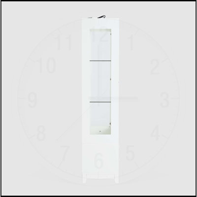 Vitrine 71 po autoportante avec 2 tiroirs de rangement, garde-manger rembourré, porte vitrée et tablettes réglables - blanc
