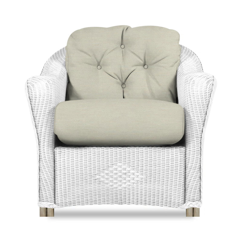 Reflections Outdoor Lounge Chair, White, Demo Stone