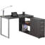 Bureau d'ordinateur d'angle en forme de L en métal, pour le travail, un bureau personnel ou un ordinateur portable Leicester-1415180275-1459358327