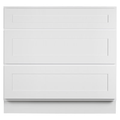 Koville DB36 White Shaker Drawer Base Cabinet With Plywood Box