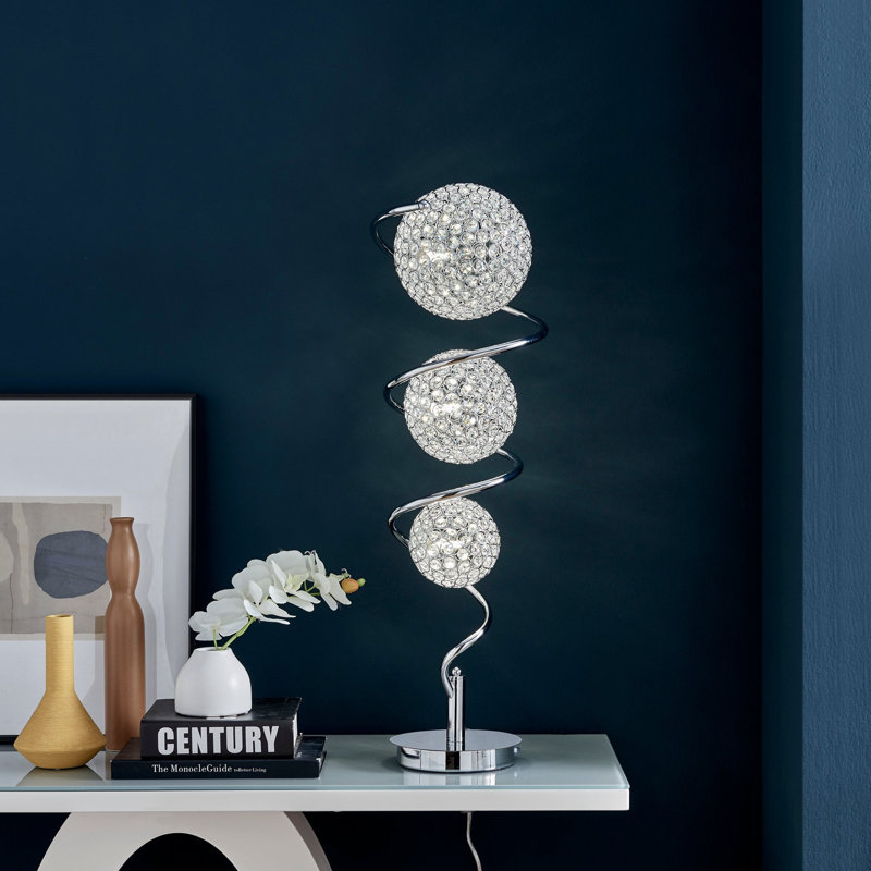 Lampe de table DEL en cristal 30 po Rooker