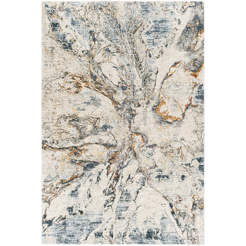 Abstract Indoor Rug,  Rectangle 6'7" x 9'6"