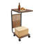 Table d'appoint en forme de C avec roulettes de frein-378688974-378688972