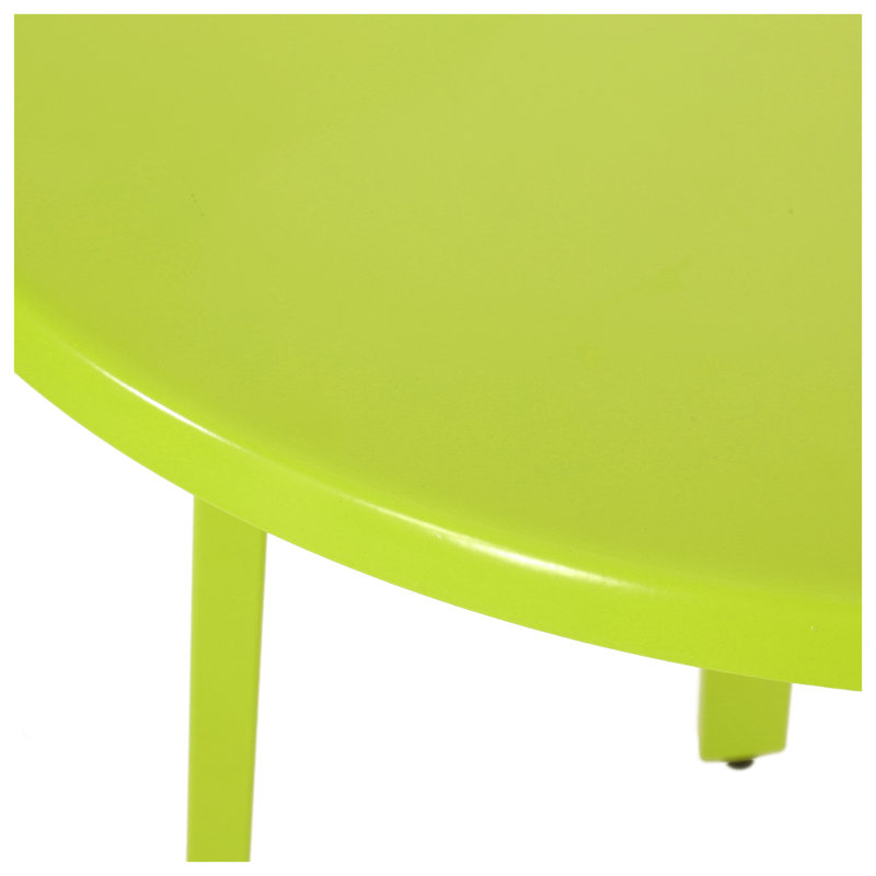 Ensemble bistro vert en fer, table de patio 24 po x 24 po x 28 po et chaises pour balcon ou jardin