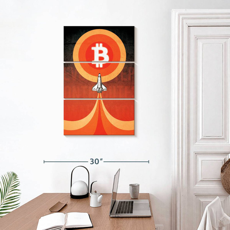 Oberle Bitcoin To The Moon, 32" H x 20" W