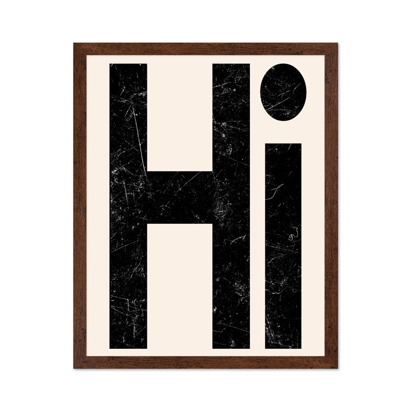 Hi No2, Poster, 16"H x 20"W, Brown Framed