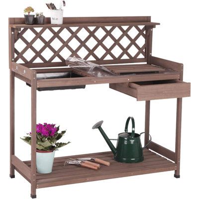 Wood Potting Bench