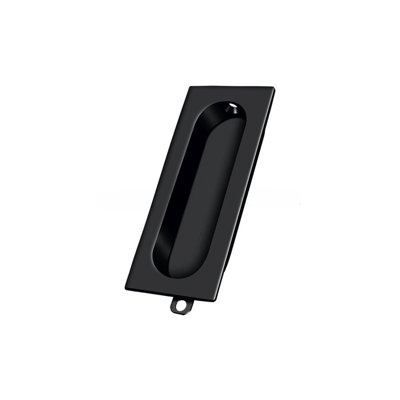 Deltana FP222U19 Flush Pull, Rectangle, 3-1/8" x 1-3/8" x 1/2" in Paint Black