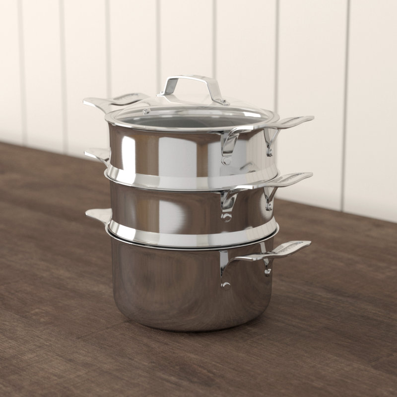Stellar Steamers Stainless Steel (18/10) Steamer Basket with 18cm Diameter, 24cm H x 16cm W x 16cm D