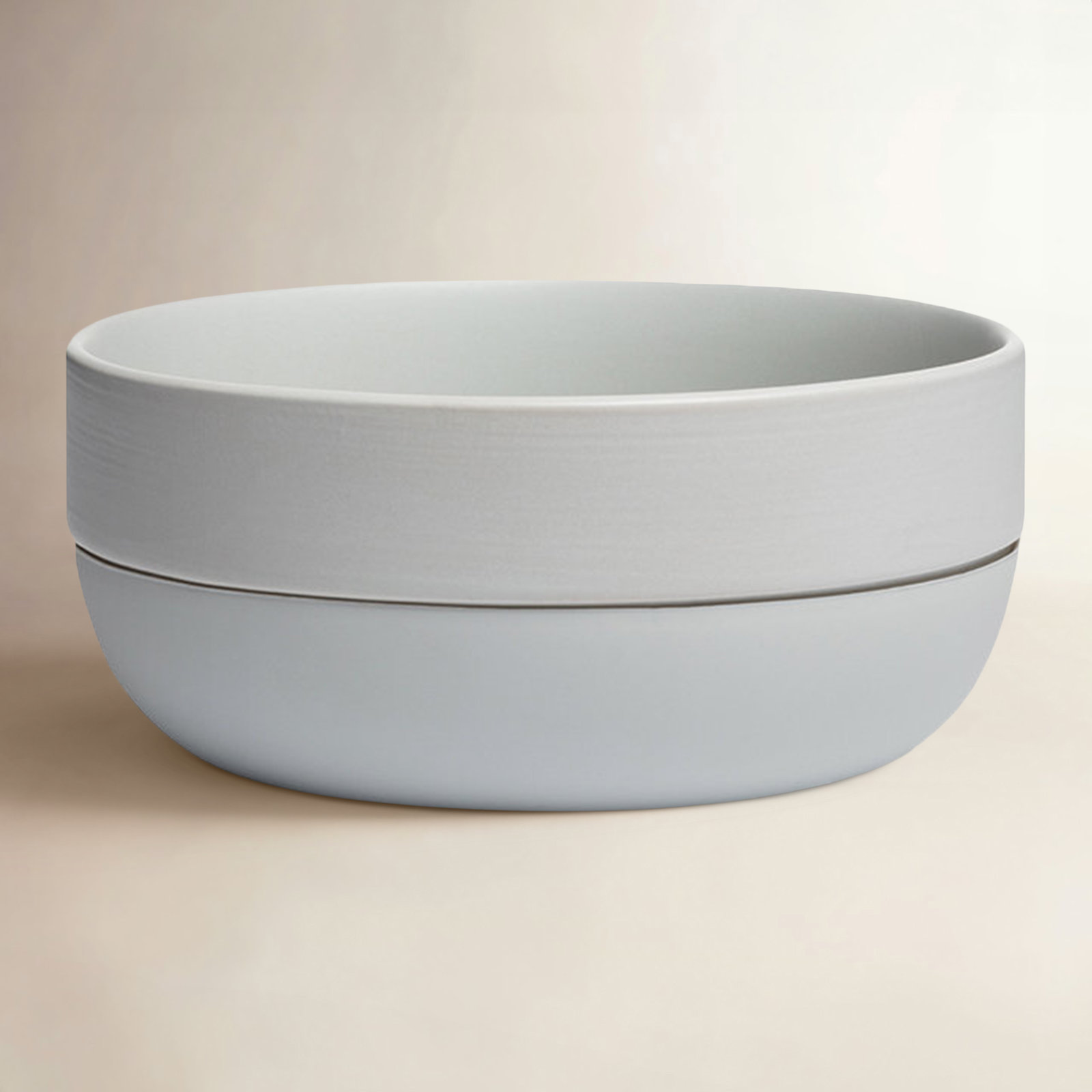 Cling Silicone Bottom Dog Bowl, Light Gray, Large (3.5")