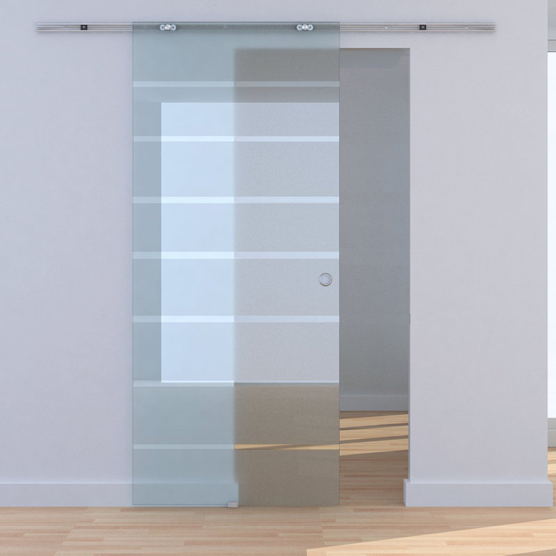 Cousins Glass Sliding Door, 205cm H x 90cm W x 0.8cm D