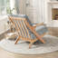 Chaise d'appoint de style moderne avec coussin d'assise confortable et structure en bois d'hévéa massif / idéale pour le salon.-1448012041-1448012043