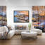 «Cape Town Waterfront at Sunset», reproduction de photo sur toile tendue encadrée-26695285