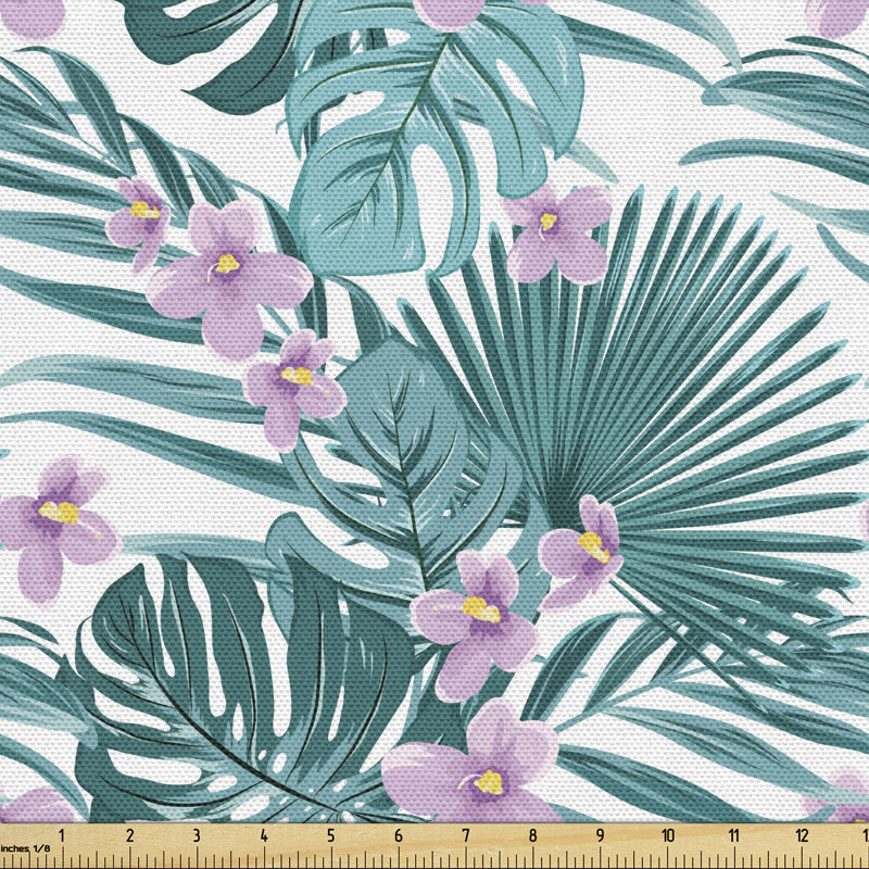 Chloe-Christina Palm Leaves Jungle Coconut Monstera Multi-Purpose Fabric