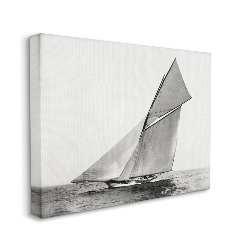 Az-989 - Photographie de bateau majestueux encadrée, H 36 po x l 48 po x P 1,5 po