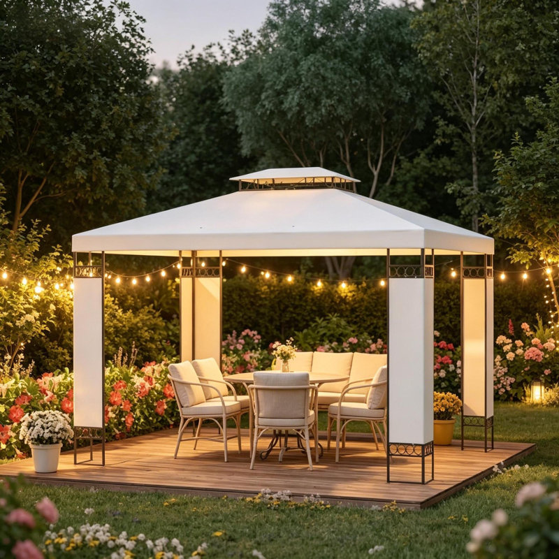 Auvents spacieux et abris de jardin (doit inclure le cadre), patio moderne en acier