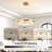 Modern Alabaster Linear Chandelier