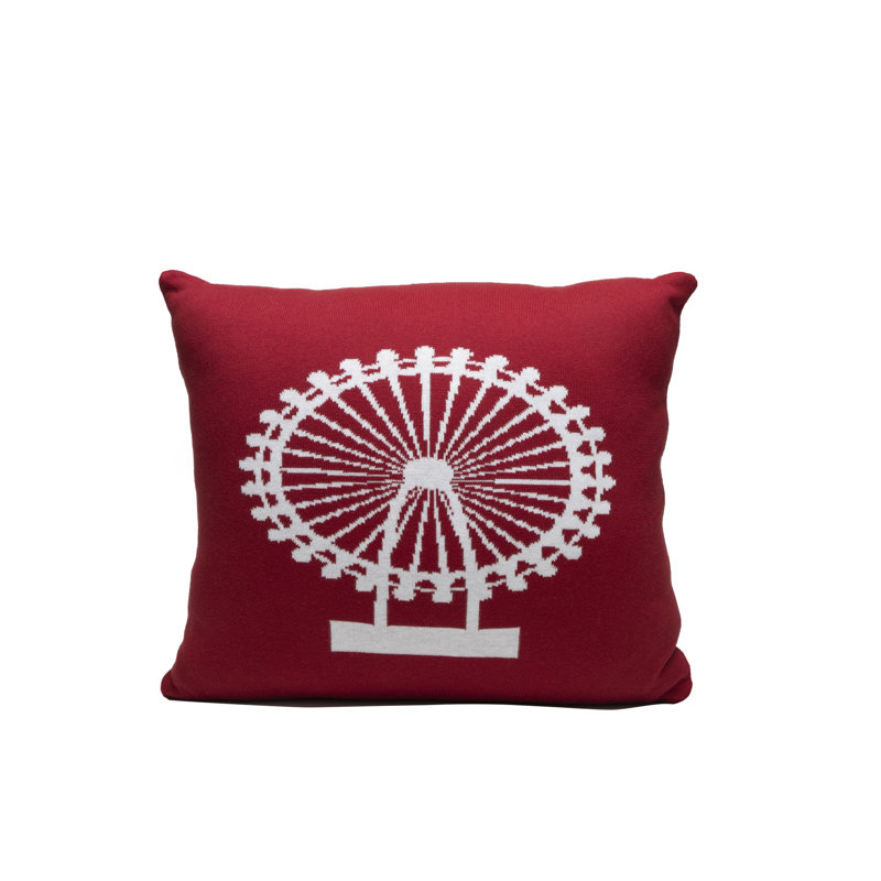 Cotton Blend Reversible Throw Pillow