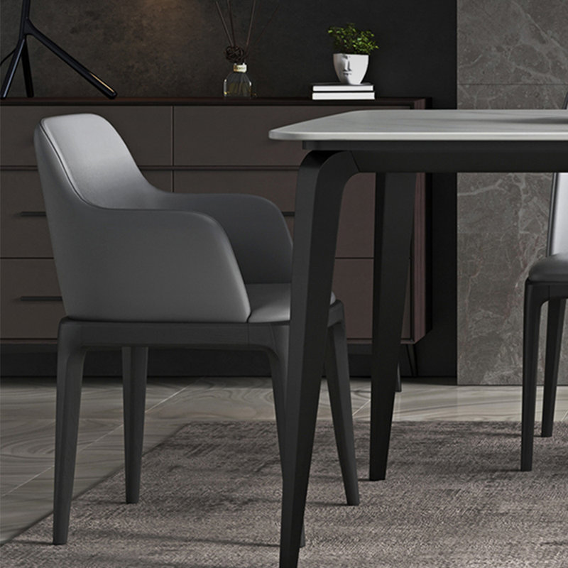 Superior rock plate dining table and chair set, 29.52"H x 70.86"L x 35.43"W