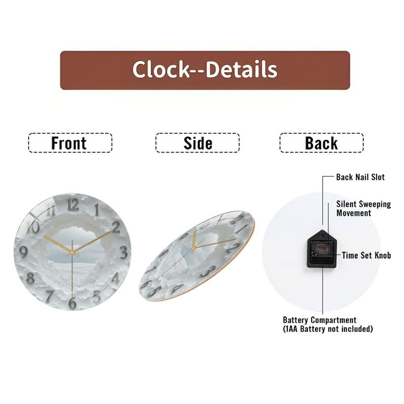 Horloge murale blanche 12 po
