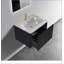 Meuble-lavabo flottant rayé en chêne noir brossé de 24 po avec lavabo en céramique blanche, meuble-lavabo une pièce sans drain, pré-assemblé-1410095149