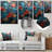 Blue And Red Marble Elegance I - Marble Wall Decor-873911831