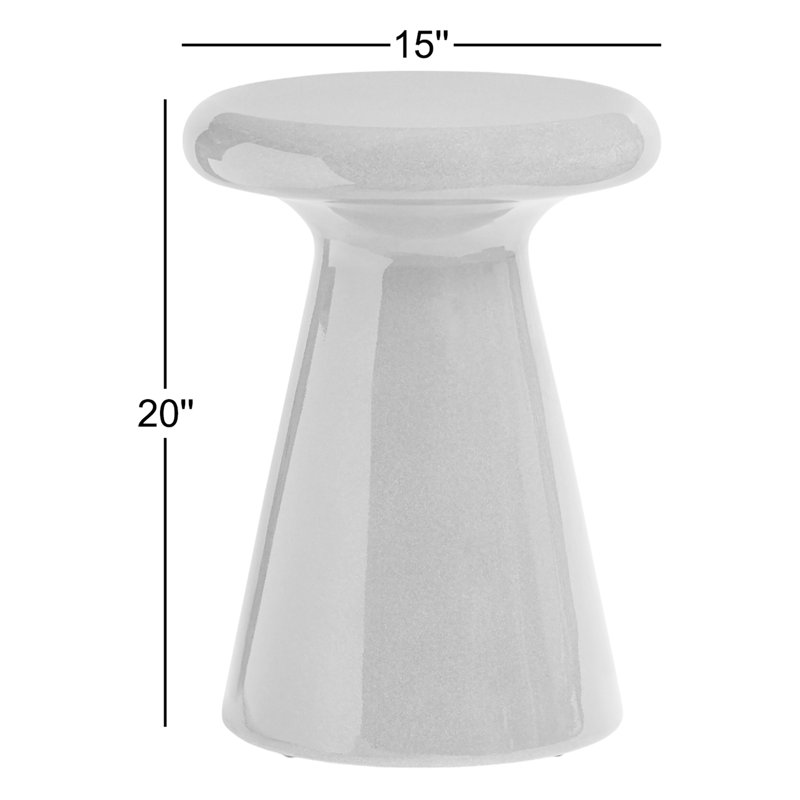 Kika End Table-Smooth Red Concrete, Smooth Red Concrete