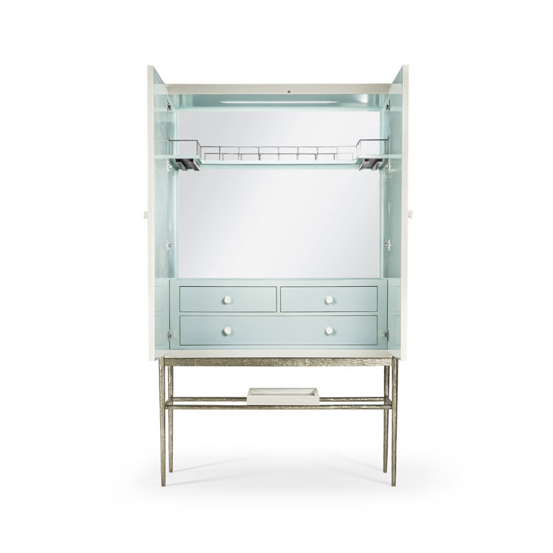 Water Solid Wood Bar Cabinet