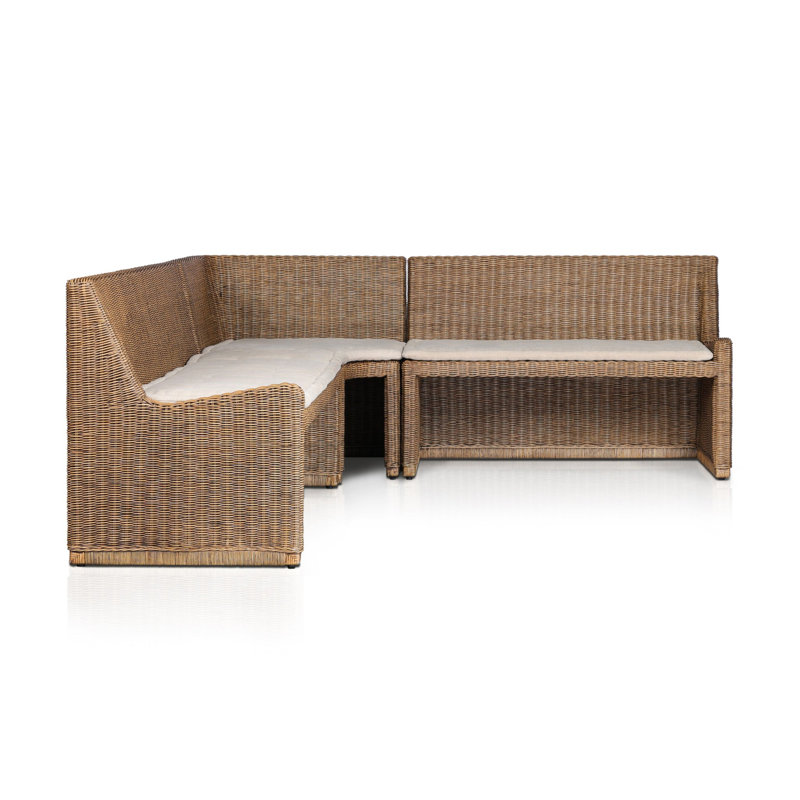 Senna L-Shape Dining Banquette, 32.5" H x 106.25" W x 83.25" D, Right Hand Facing