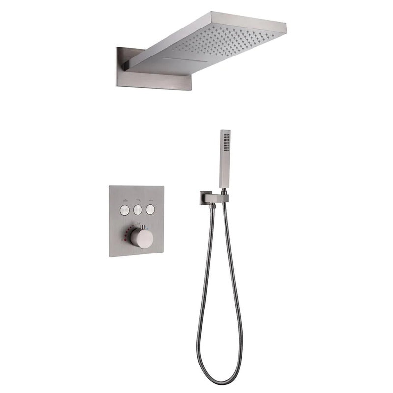 All-In-One Kit with Rough in-Valve, Brushed Nickel