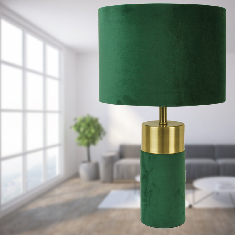 Koby Metal Table Lamp, Green, Green/Gold