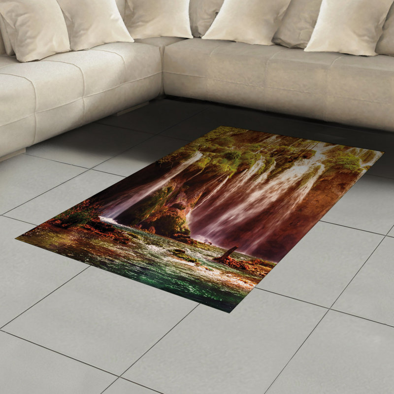 Nature High Density Long Fiber Poly Threads Decorative Area Rug Carpet, Rectangle 4' x 5'8"