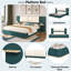Lit plateforme tapissier avec tablettes-902076627-902076625