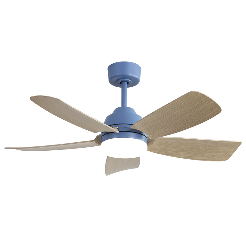 Ventilateurs de plafond de 42 pouces avec lumière DEL 22W et 5 pales de ventilateur ABS télécommandées pour la chambre à coucher