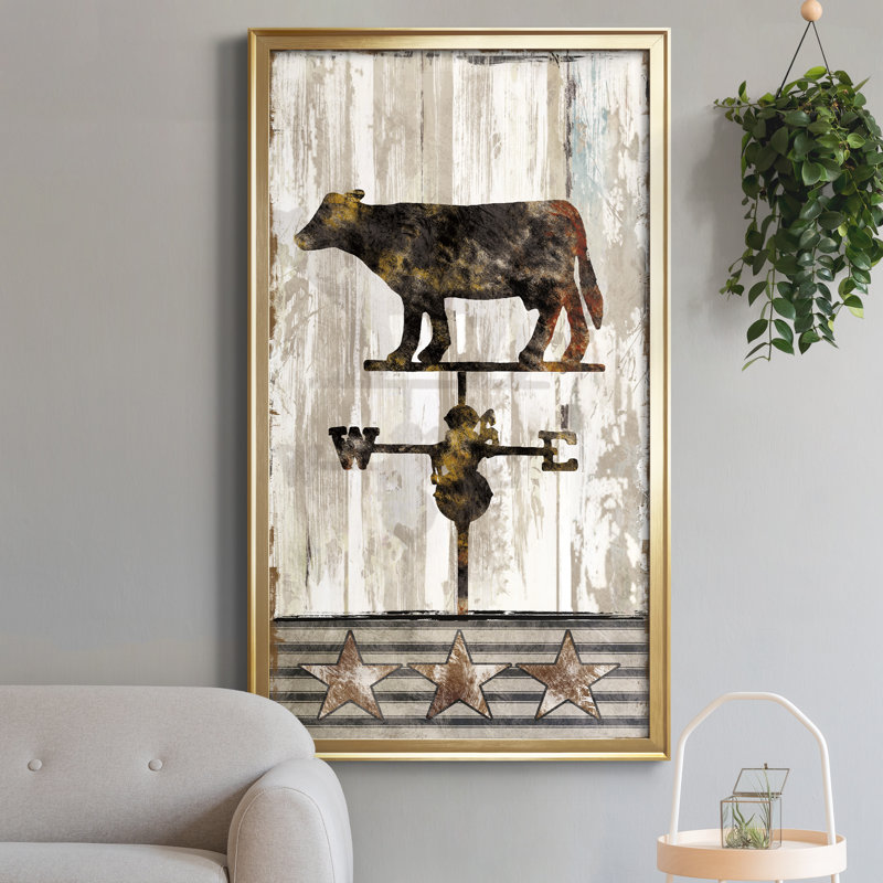 Le rapport quotidien - Peinture sur toile encadrée, H 22,5 po x l 42,5 po x P 1,5 po, Doré