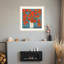 «Abstract Orange Flowers» par Elena Ray, impression sur bois encadrée-1230857081-1230857077
