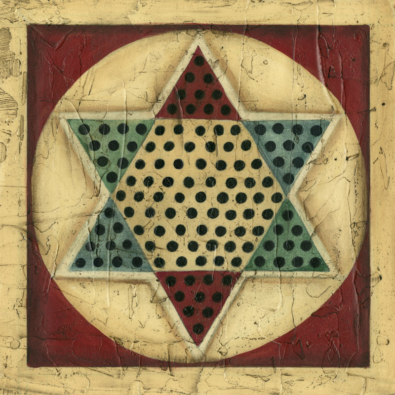 Small Antique Chinese Checkers by Ethan Harper - Wrapped Canvas Art Prints, 30cm H x 30cm W x 3.8cm D