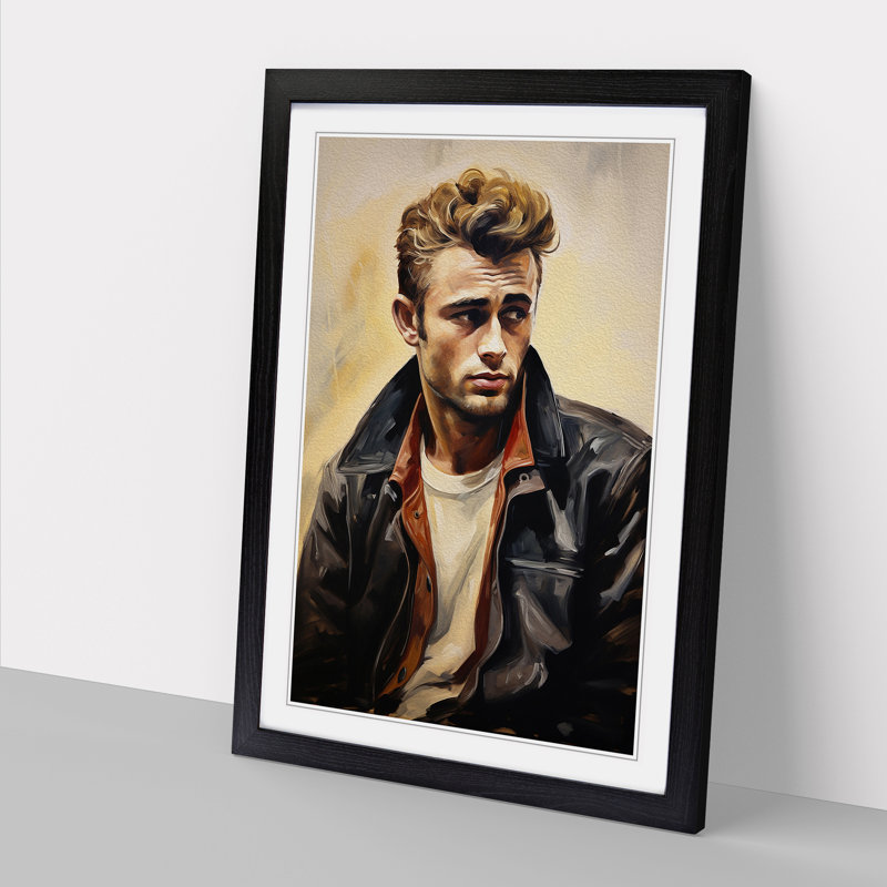 James Dean Informel - Framed Print, Black Framed, 46cm H x 34cm W x 2cm D