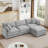 3-Seater Comfy Cloud Couches with Movable Ottoman-1405754266