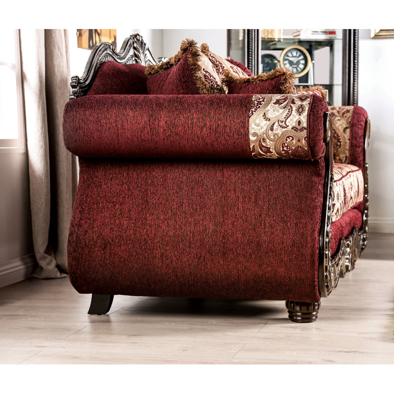 Accime Chenille Rolled Arm Sofa, 44'H x 72"W x 37"D